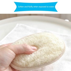 LIDOUK Natural Loofah Sponge Exfoliating Body Scrubber,Exfoliating Loofah Sponge, Natural Loofah Shower,Shower Body Exfoliator Scrubbing Pads,Loofah Back Brush, for Women and Men