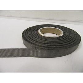 2 metres of 10mm Grosgrain Ribbed Ribbon Gunmetal Grey Dark Silver Double Sided 10 mm 1cm