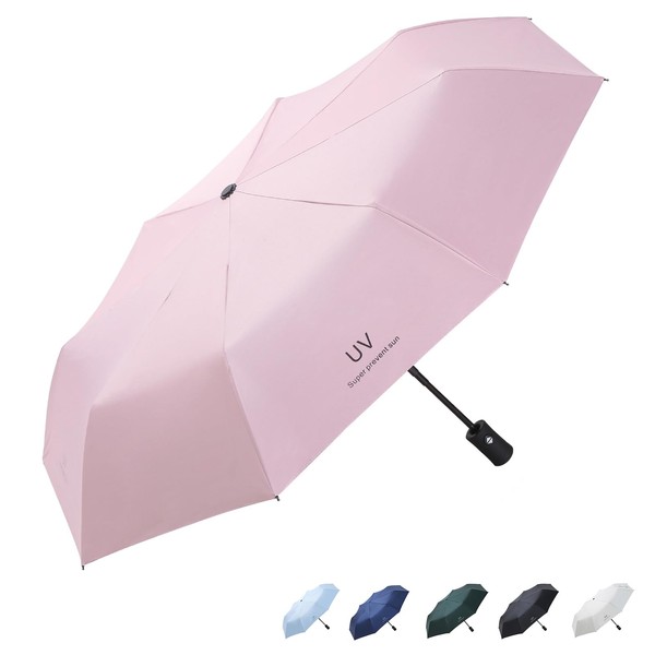 Eastrise Windproof Travel Umbrella with 8 Sturdy Ribs and Black