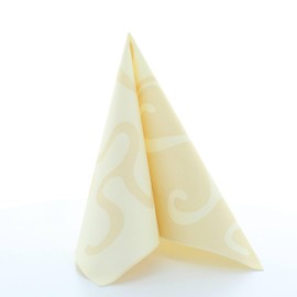 Mank Airlaid Napkins Flair 40 x 40 cm | Premium Disposable Napkin | Textile-like and Absorbent | Perfect for Weddings & Parties | Pack of 50 | Cream