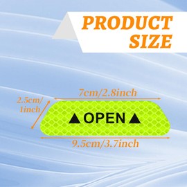 deemars 4 Pieces Car Door Open Warning Reflective Stickers, Night Safety Sticker, Anti-Collision Protective Strip Tape, Vehicle Decorative Sticker Accessories, Universal for Truck (Green)