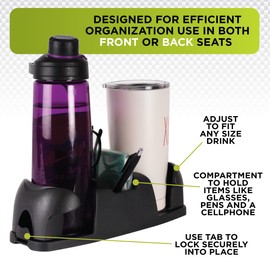 Go Gear SMT Twin Cupholder, (Black)