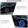 Fluher 6 PCS Car Tire Valve Light, Cool Modified Night