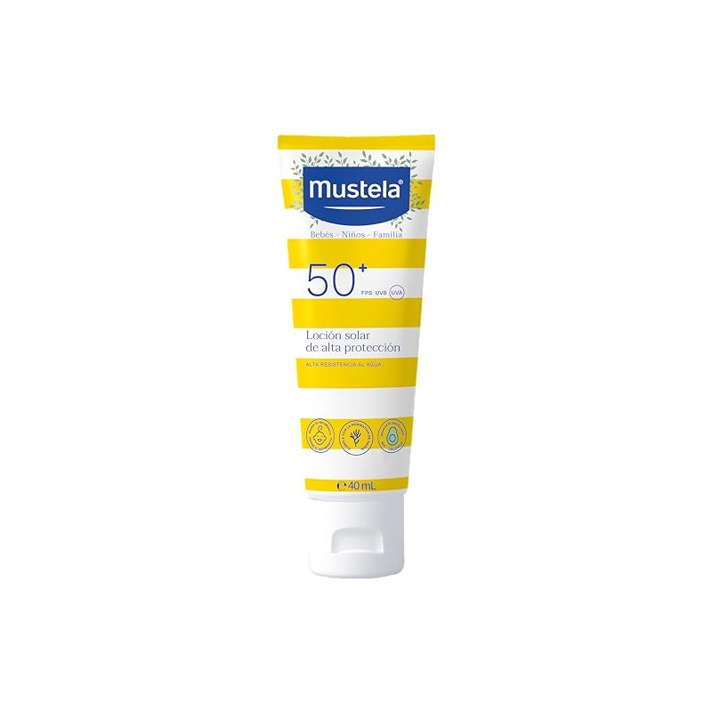 Mustela Loción Solar De Alta Protección FPS 50+, 40ml
