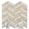 M MOFIT Stone Look Herringbone Peel and Stick Backsplash for
