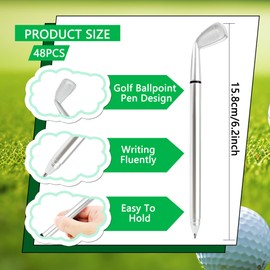 48 Pieces Golf Clubs Pens Golf Ballpoint Pens Golfing Pen Bulk Funny Props for Students Boss School Office Stationery Supplies