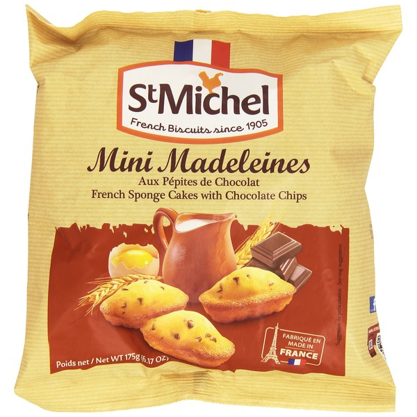 St Michel Madeleine's, Chocolate Chip, 6.17 Ounce
