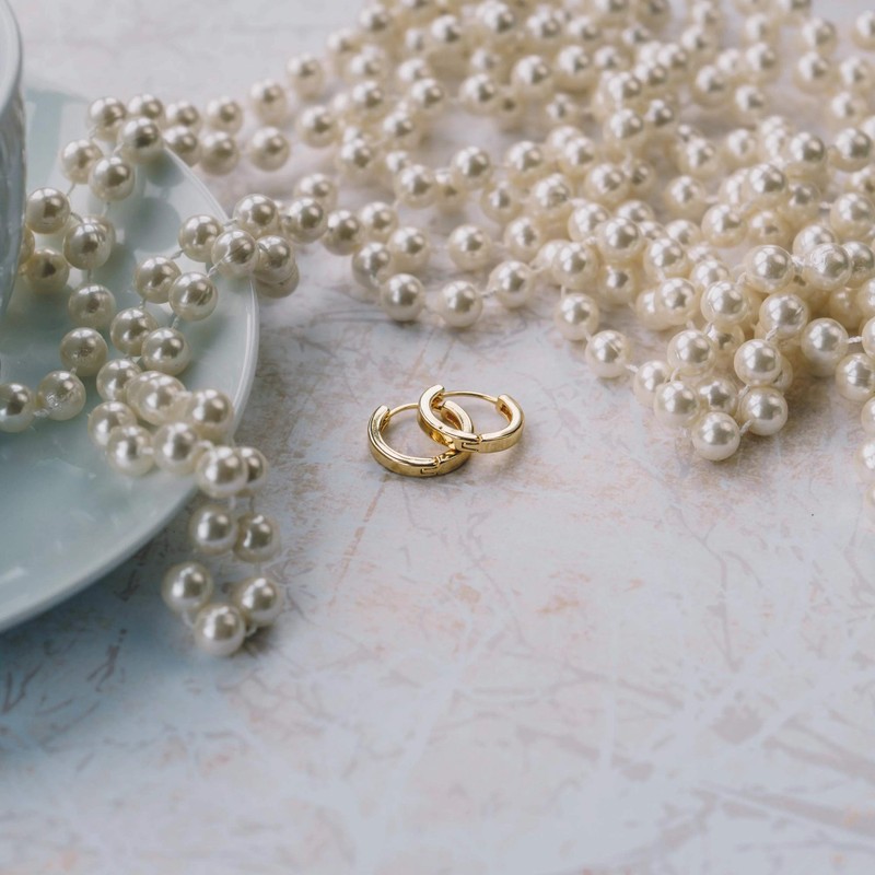 Philip Jones Gold Plated Hoop Earrings