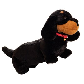 Dachshund Plush Dog, Super Cute, Dakimakura, Soft to the Touch, Looks Real, Fluffy, Sleeping, Relaxing, Cushion, Mochi, Backside, Black, 21.7 inches (55 cm), Children's Day, Soft, Christmas, Birthday,