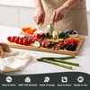 Extra Large Bamboo Board Charcuterie Non Slip Feet Over Sink