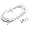 CfoPiryx White Curtain Wire Hanging Cord with Self-Adhesive Hook and