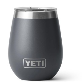 YETI Rambler 10 oz Wine Tumbler, Vacuum Insulated, Stainless Steel with MagSlider Lid, Charcoal