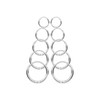 Small Hoop Earrings for Women Men Stainless Steel Silver Hoop