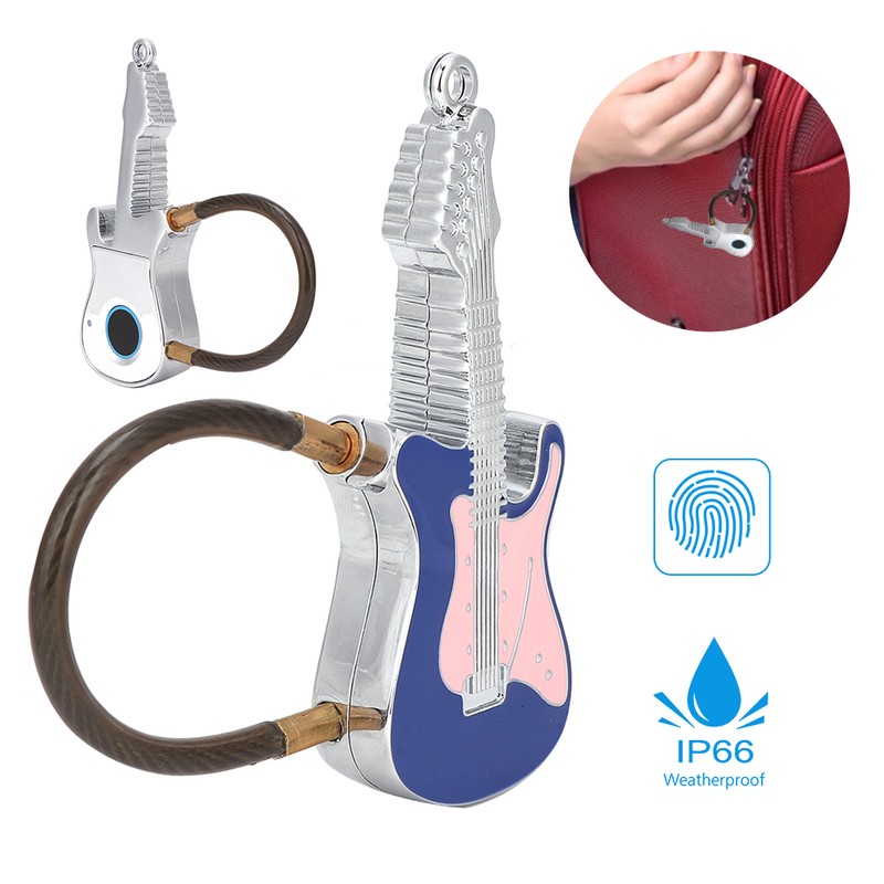 Semiconductor Smart Fingerprint Keyless Guitar Shape Lock for Wardrobe Cabinet