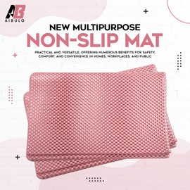 Aibulo 150cm x 30cm Non-Slip Mat Pink | Multipurpose Anti-Slip Rug Gripper | Rug Underlay for Hardwood Floors, Drawers, Shelves, and Cars | Washable and Easy to Cut
