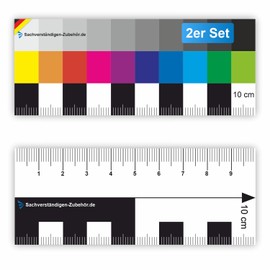 Sachverständigen-Zubehör® Grey Card for White Balance as [Plastic Light Meter] Set of 2 | Photography | Colour Fans | ColorChecker | Colour Cards Photography | Colour Wheel Editing Program