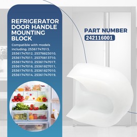 Door Handle Mounting Block 242116001 Compatible with Frigidaire Kenmore Refrigerator, Handle End Cap Mount Replaces 1793083 AP4587586 AH3408801 EA3408801 PS3408801