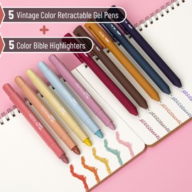 Mr. Pen- Bible Highlighters and Pens, 10 Pack, Colorful Bible Highlighters No Bleed, Aesthetic Pens