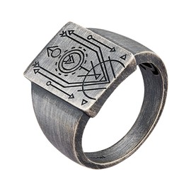 cai 274270297 Men's Ring 925 Sterling Silver Matte Silver Grey, Sterling Silver