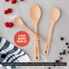 Chef Pomodoro Wooden Spoons 3-Piece Set, Wooden Spoon Set, Solid