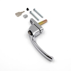 Armis Espag Cranked Window Handle - Left, Chrome, 30mm