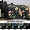 Menghomeus Black Comforter Set Queen 7 Piece Bed in a