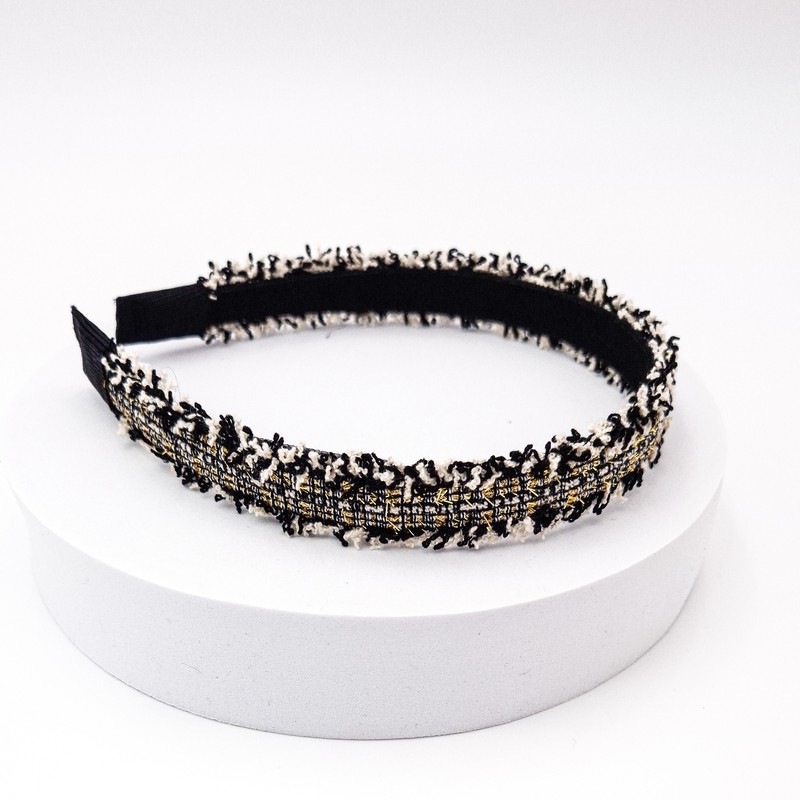 Burnaby Gold Tweed Hairband / 버나비 골드 트위드 헤어밴드