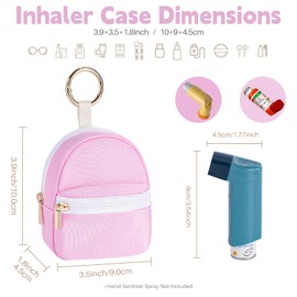 Likesing Likesing Asthma Inhaler Case, Canvas Inhaler Pouch Holder Compatible with 2 Handy Ventolin, Inhaler Holder for Adults Kids (Storage Bag Only, Beige)