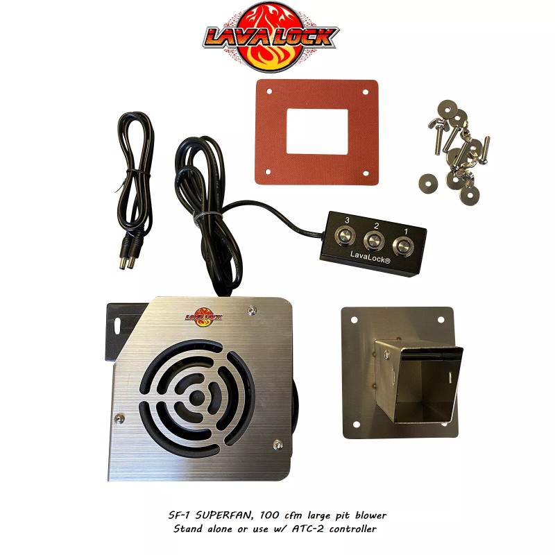 LavaLock SF1 Super Fan for BBQ Smoker Pits Large 70