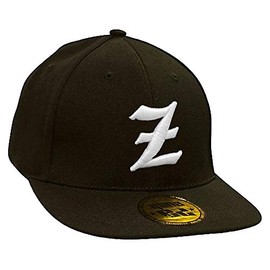 morefaz Baseball Cap Caps Gotischen Buchstaben A-Z schwarz with Adjustable Strap Snapback Gothic Letters MFAZ Ltd (Z)