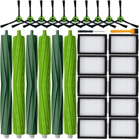Replacement Parts for iRobot Roomba I,E &J Series i3 i3+ i4 i6 i6+ i7 i7+ i8 i8+/Plus E5 E6 E7 j9 j8 j7 j6 j5 and Plus Version Vacuum Cleaner,3 Set Roller Brushes 10 HEPA Filters 10 Side Brushes