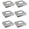 Mewutal 6pcs 2"×1.8" Deck Post Base Cover Stainless Steel Post