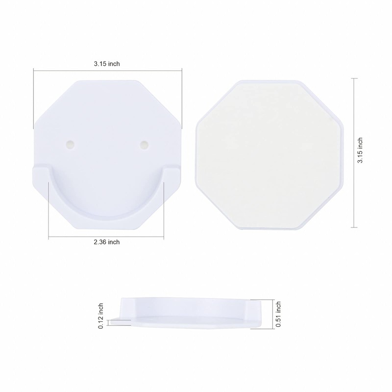Letrushare Adhesive Shower Curtain Rod Tension Holders 2 Pack Shower