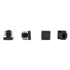 16x16mm Plastic End Caps, Square Tube Inserts (Pack of 4,