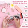 B-7000 Rhinestones Craft Glue, 110ML Clear Adhesive with Precision Tips