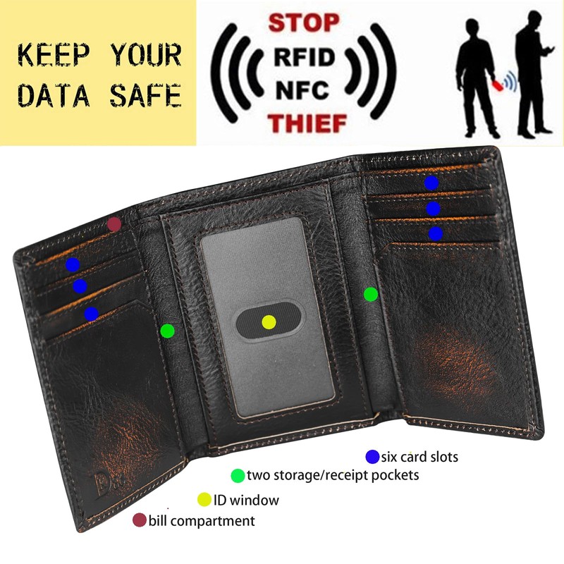 DK86 USA Flag Trifold Wallets for Men American Flag Wallet