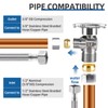 (4 Pack) BH Angle Stop Valve 1/2" Nominal Comp x