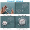 sourcing map 6pcs Baseball Display Case, Acrylic Square Baseball Holder