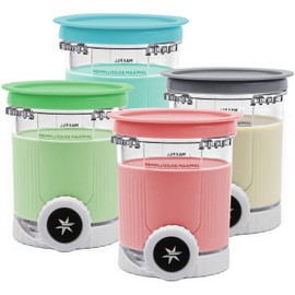 For Ninja Creami Pint and Lids 24oz Replacement Ice Creanm Containers Compatible with NC701, NC700 Series Ice Cream Maker Leakproof Reusable Dishwasher Safe Set of 4