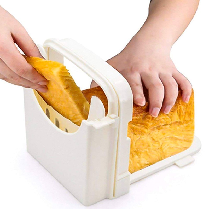 Bread Slicer, Foldable Bread Slicing Guide Cutter, Multifunctional Adjustable Thicknesses