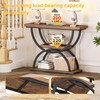 Snughome Entryway Table, 39.4" Console Table, 3-Tier Industrial Sofa Table