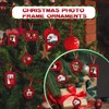Jetec 30 Pcs Christmas Photo Frame Ornaments with Rope Mini