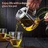 50oz Glass Teapot Borosilicate Glass Tea Pot With Infuser, Glass