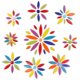 Petal Mosaic Tiles for Crafts, Ceramic Mosaic Tiles for Craft Kits, Chirstmas Decoration, Coaster Kits