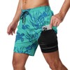 Feorafei Men's Quick-Dry Swimming Trunks 7 Inch with Compression Liner