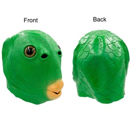Molyorch Animal Headgear, Green Fish Headgear, Green Murloc Mask, Monster Headgear, Funny Masks for Adults, Teenagers for New Year, Birthday, Carnival, Party, Film Prop