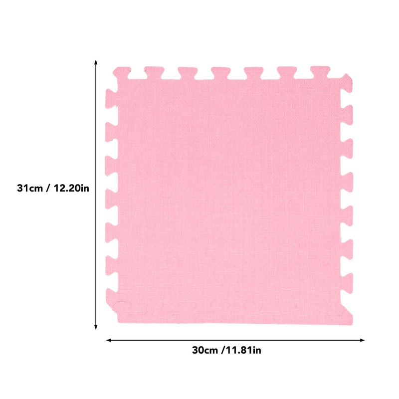 Cotton Linen Interlocking Mat Thicken Soundproofing Cuttable Patchwork Puzzle Foam