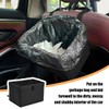 Norkmdi Car Trash Can, Leather Foldable Large Capacity Vehicle Hanging