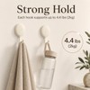 DAZANJA Adhesive Wall Hooks 8 Pack, Heavy Duty Hooks for
