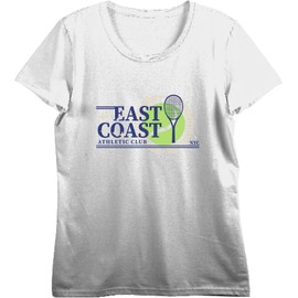 East Coast Athletic Club NYC Women's Vivid White Crop Tee-XXL